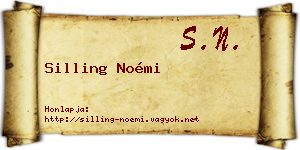 Silling Noémi névjegykártya